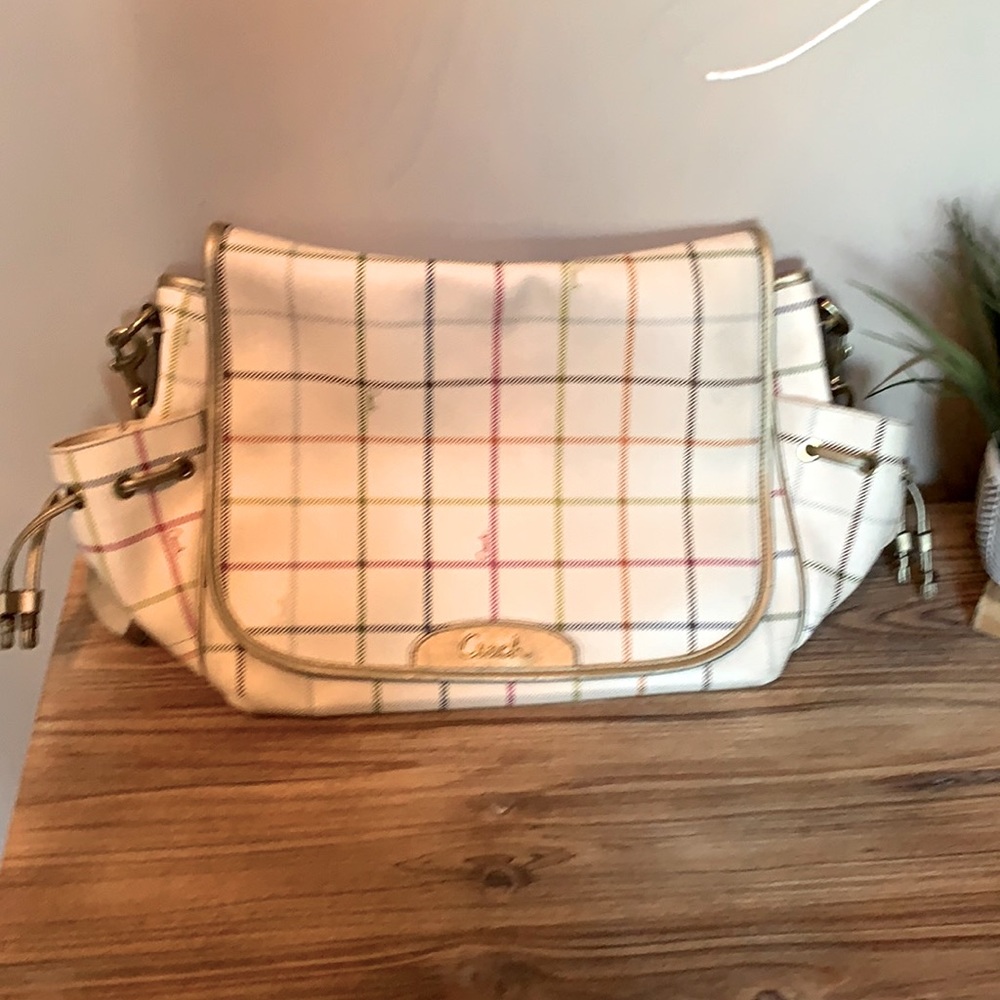 Coach Tattersall Messenger Bag / Diaper Bag